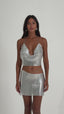 HALO GLOMESH SKIRT SILVER